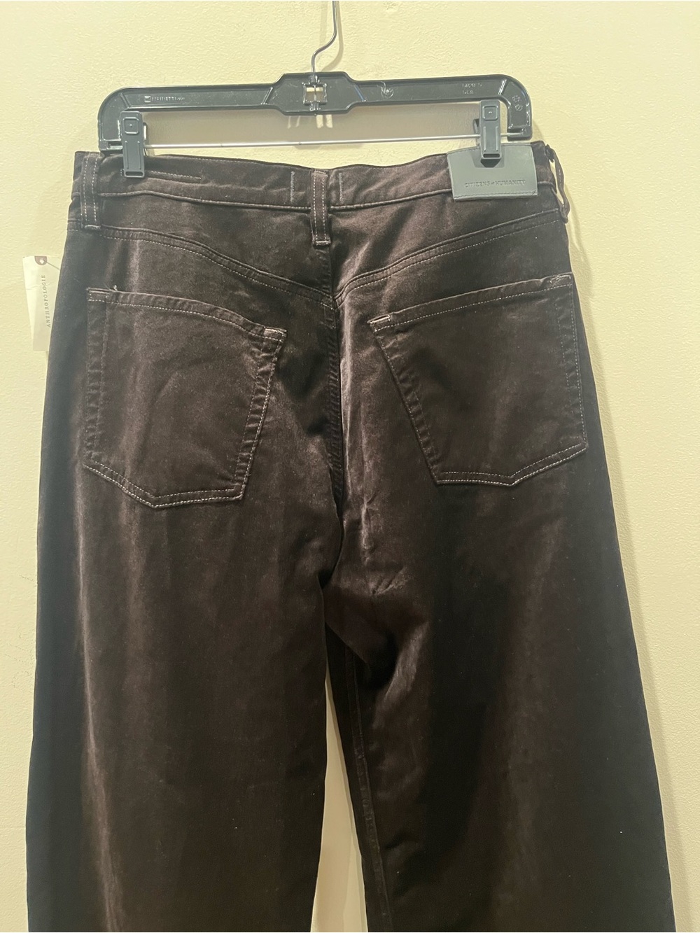 NEW Citizens of Humanity Ayla Baggy Wide-Leg Velvet Jeans in Espresso, Size 30 - Picture 6 of 7